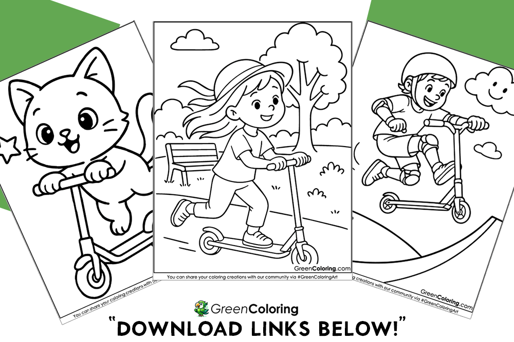 Scooter Coloring Pages