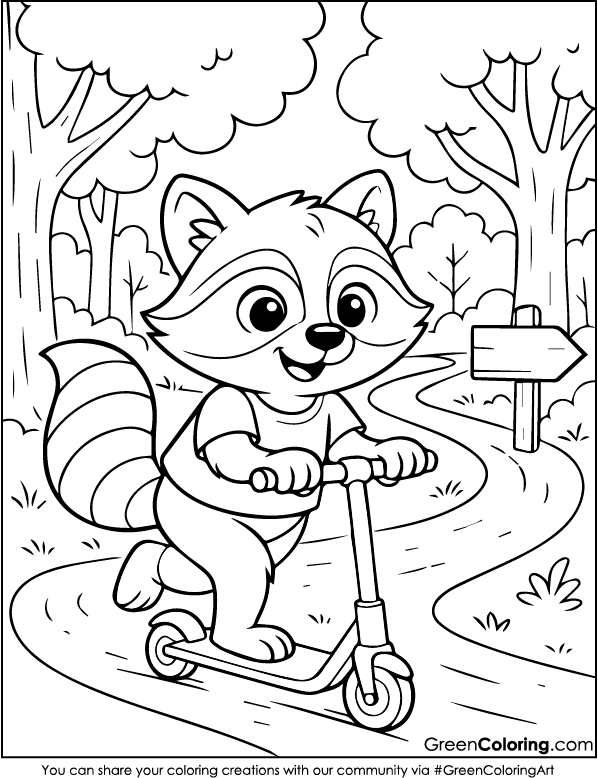 Download Free Scooter Coloring Pages PDF