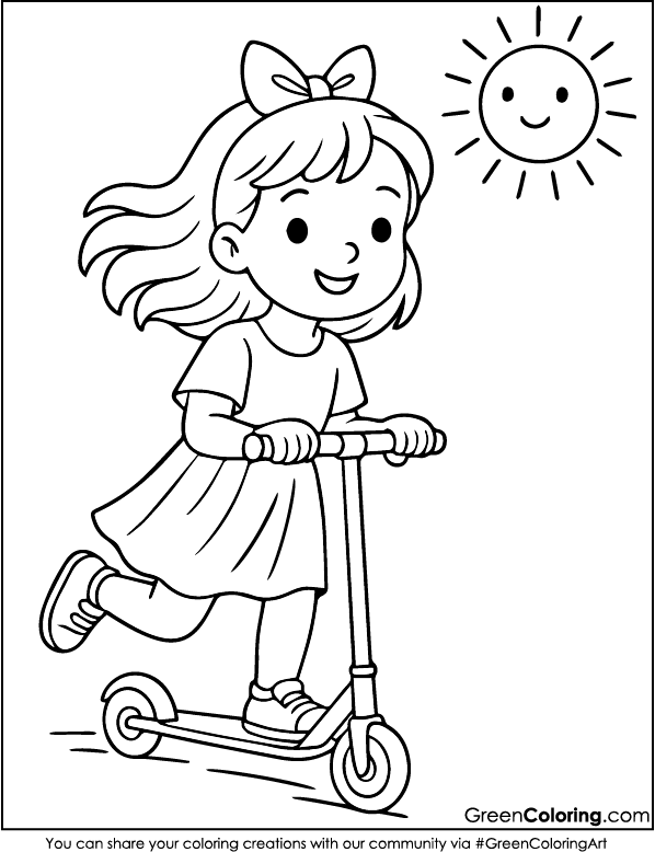 Scooter Coloring Pages