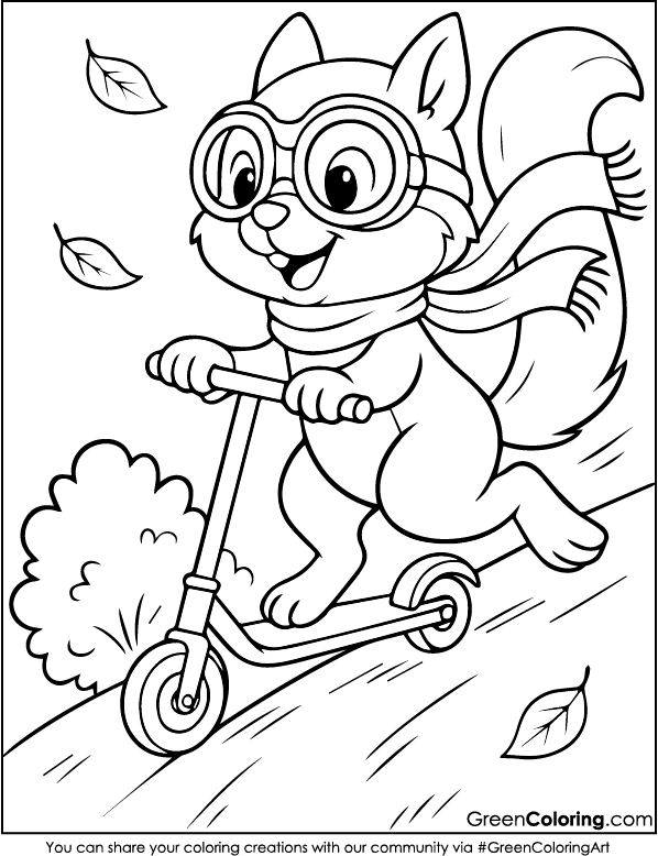 Scooter Coloring Pages PDF