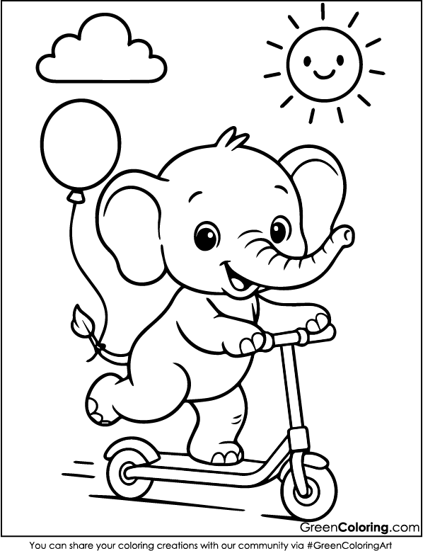 Free Scooter Coloring Pages PDF