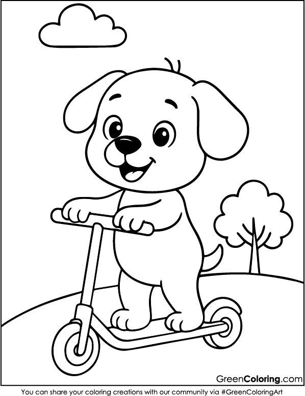 Scooter Coloring Pages