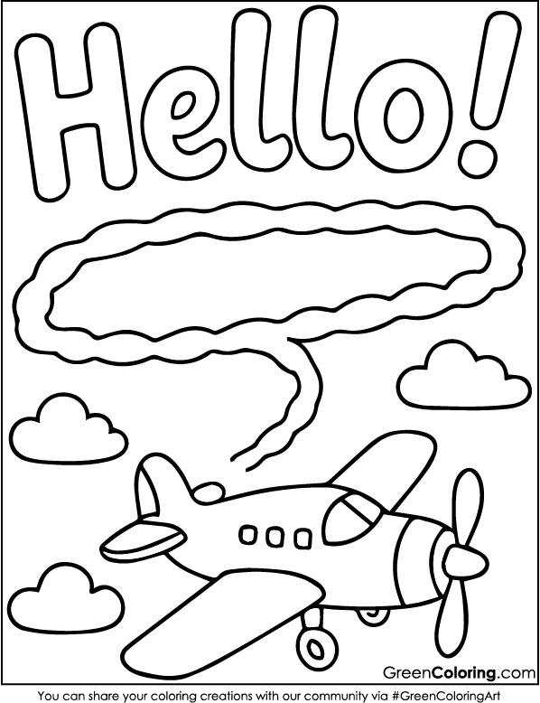 Download Free Airplane Coloring Pages Printable PDF