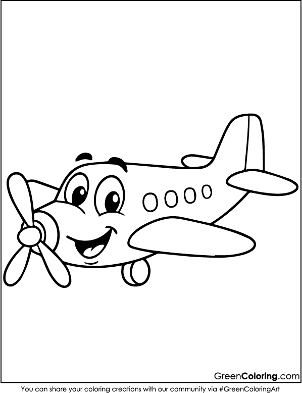 Download Free Airplane Coloring Sheets Printable PDF