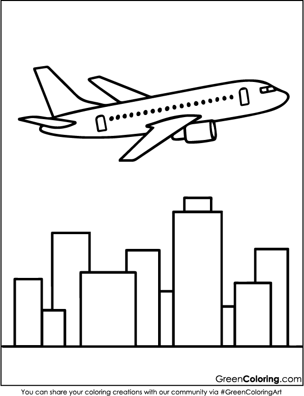 Download Free Airplane Coloring Sheets Printable PDF