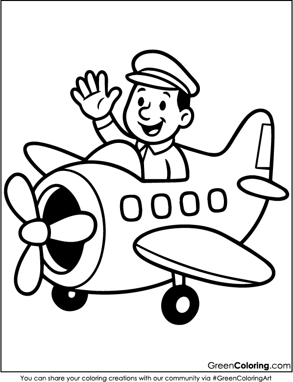 Airplane Coloring Pages