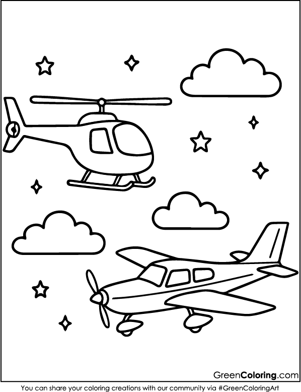 Airplane Coloring Pages