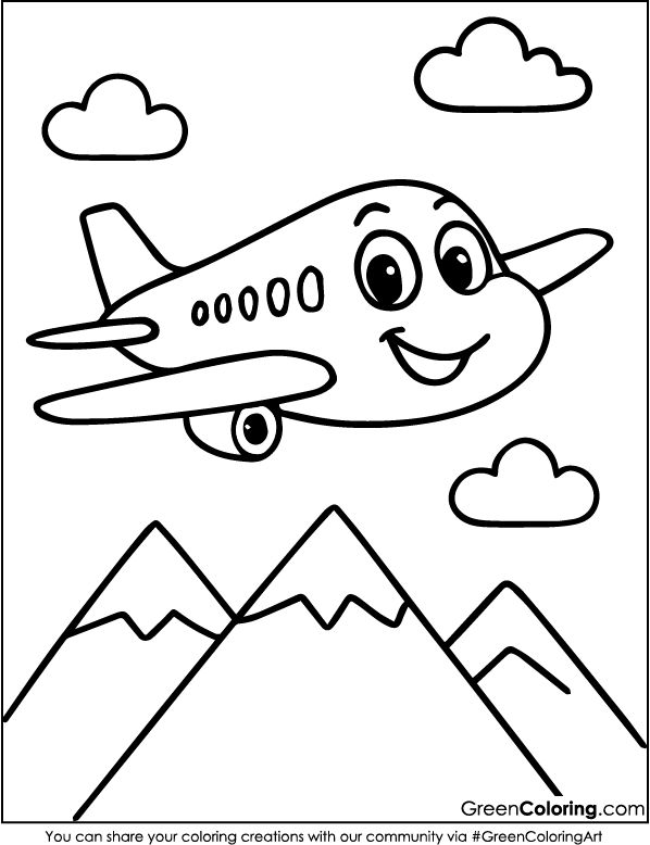 Airplane Coloring Pages