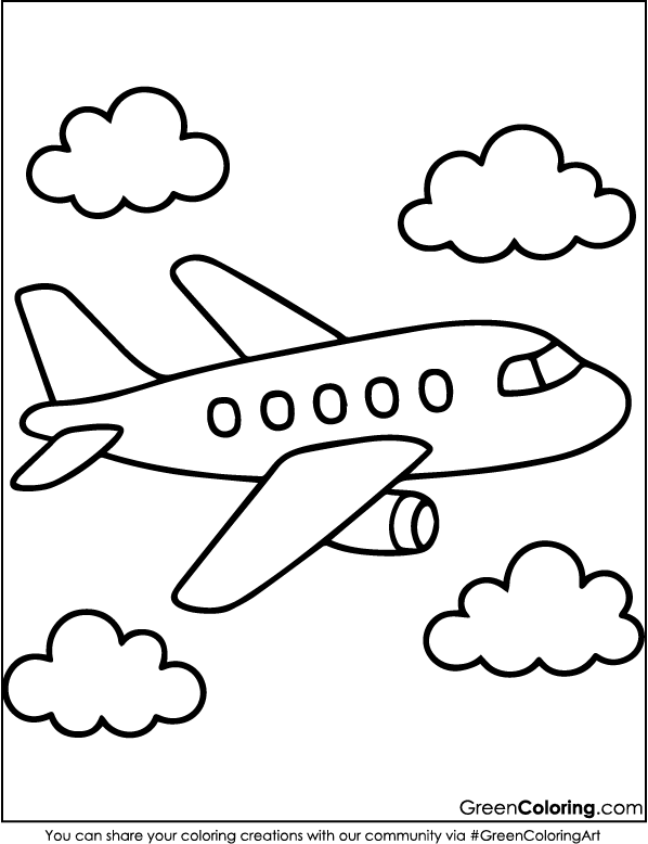Free Airplane Coloring Pages PDF