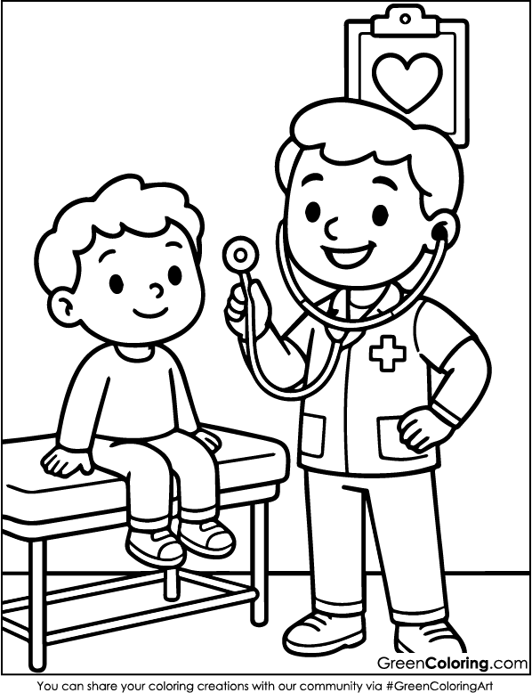 Ambulance Coloring Sheets