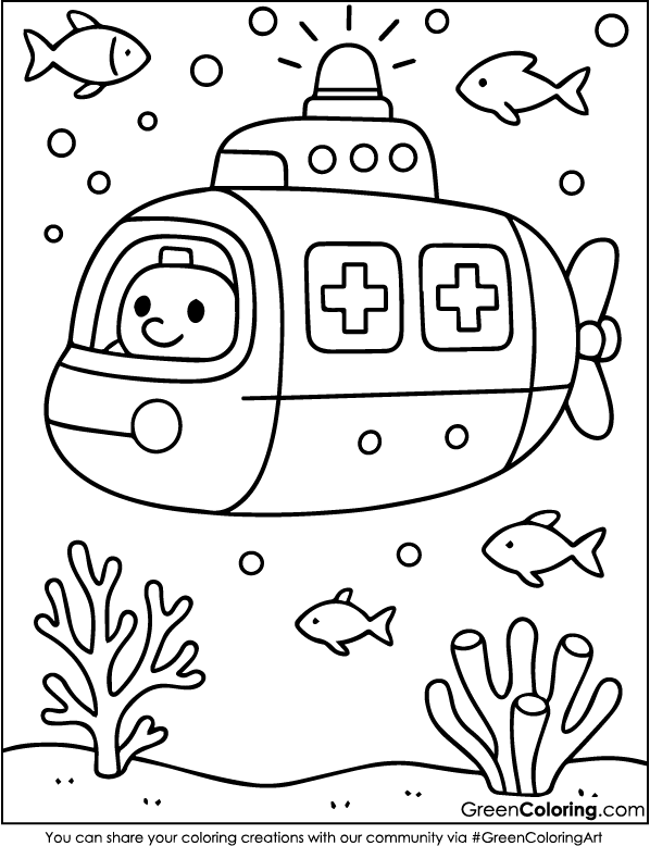 Free Printable Ambulance Coloring Pages PDF
