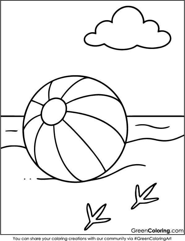 Free Printable Beach Coloring Pages PDF