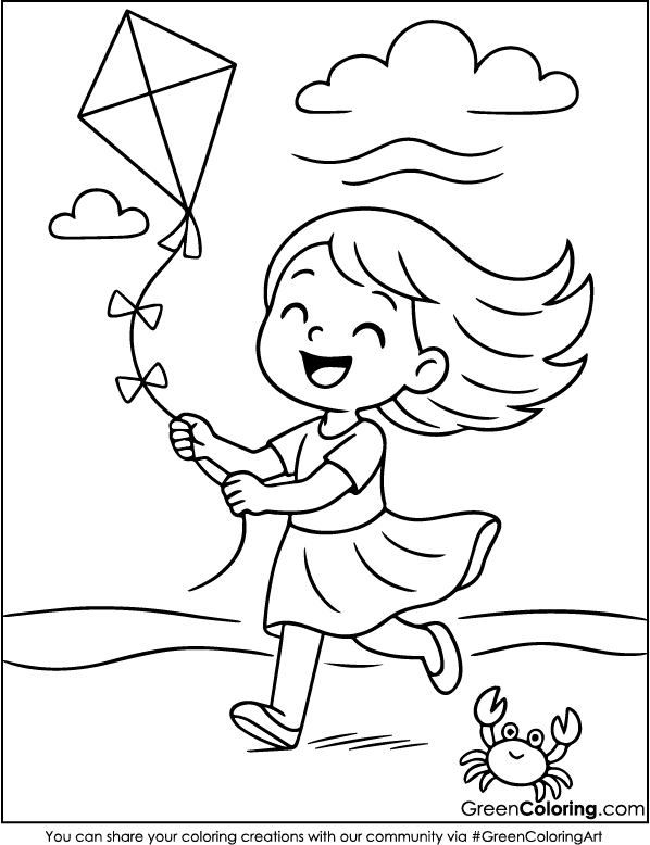 Free Printable Beach Coloring Sheets PDF