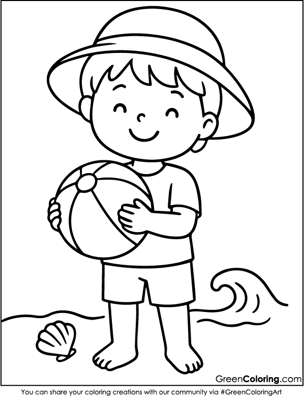 Beach Coloring Pages