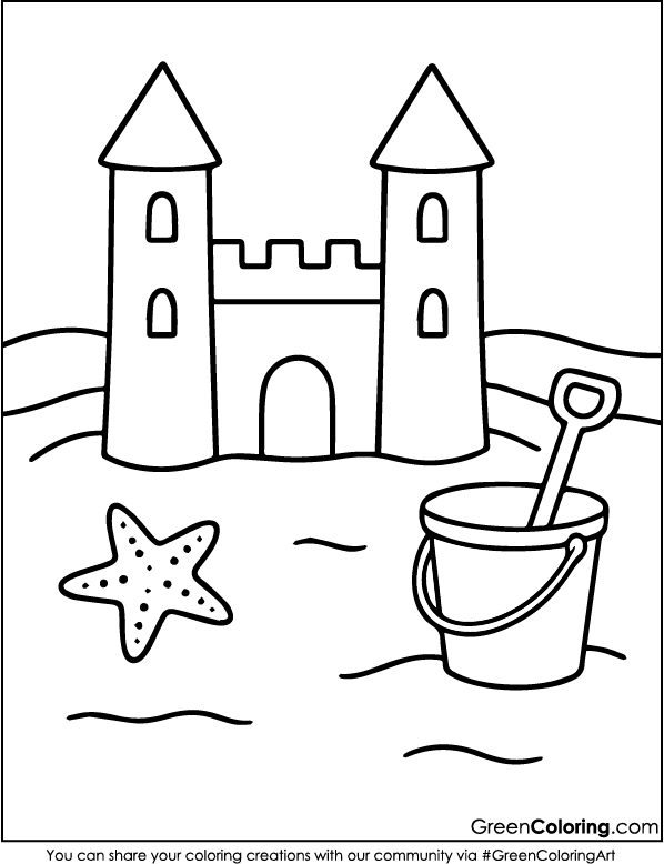 Free Beach Coloring Pages for Kids and Toddlers