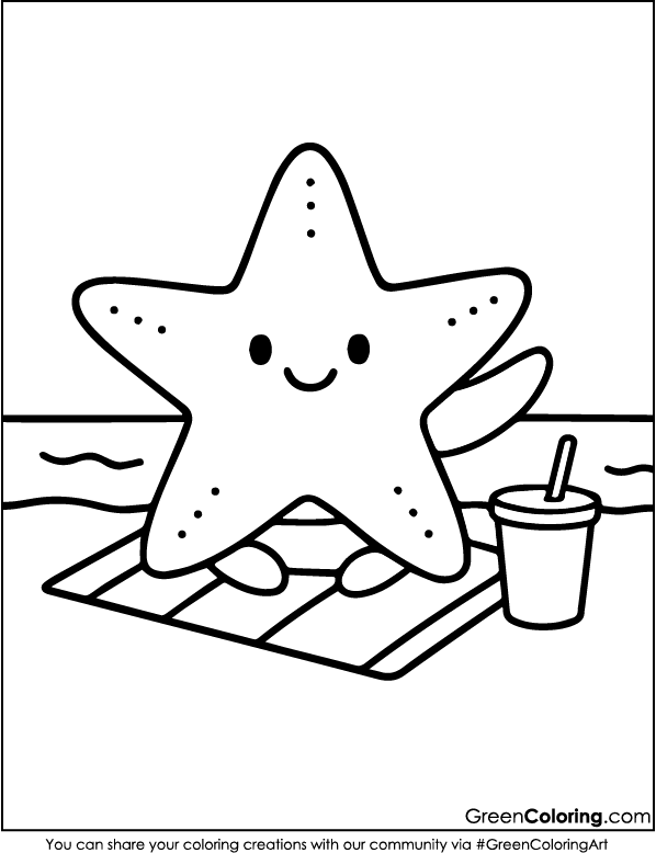 Free Printable Beach Coloring Pages PDF
