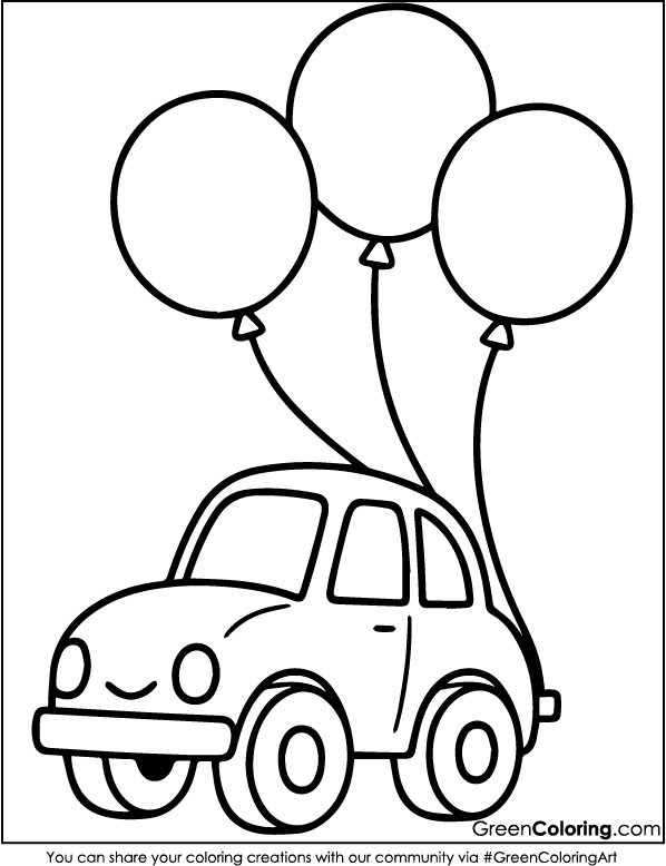 Download Free Car Coloring Pages Printable PDF
