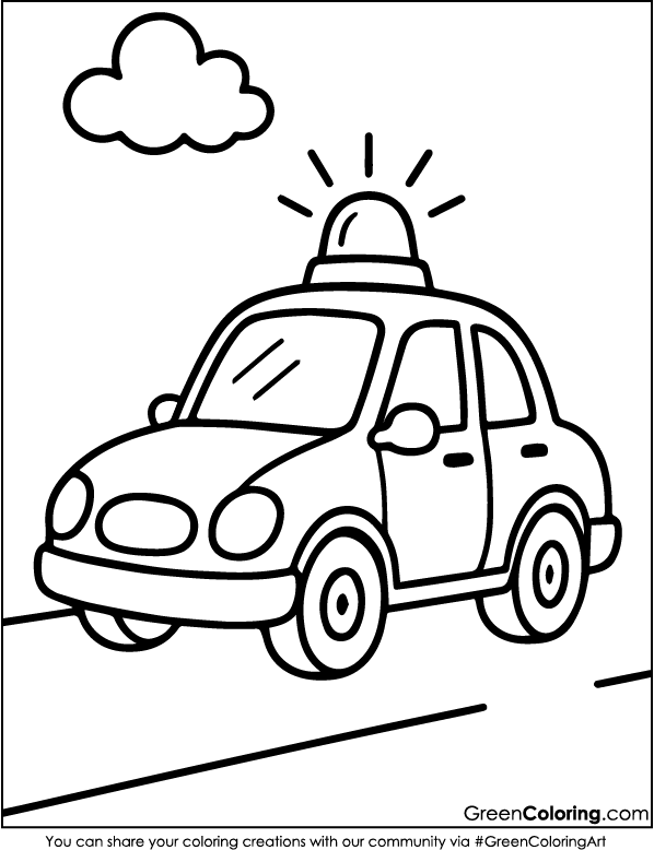 Car Coloring Page Printable