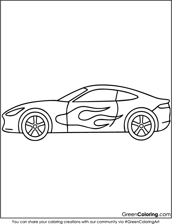 Free Car Coloring Pages Printable PDF