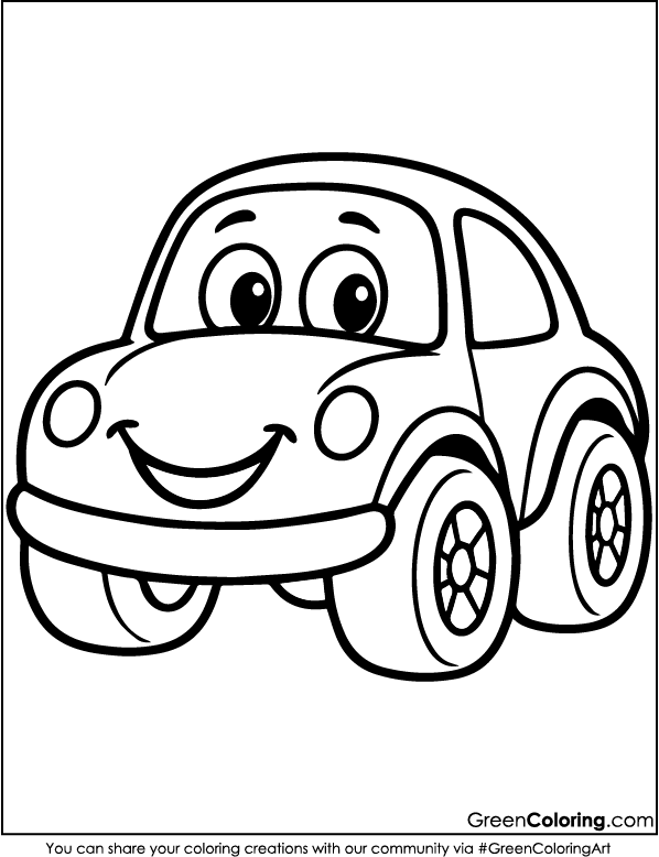 Download Free Car Coloring Pages Printable PDF