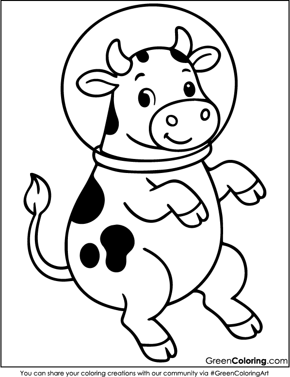 Download Free Printable Cow Coloring Sheets PDF