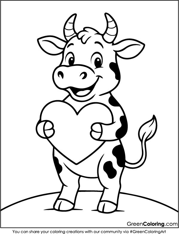 Download Free Printable Cow Coloring Sheets PDF