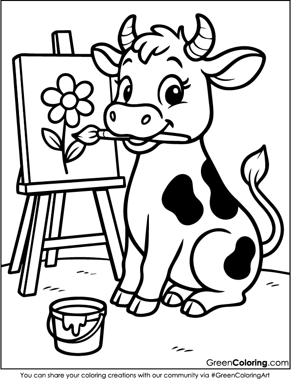 Cow Coloring Pages