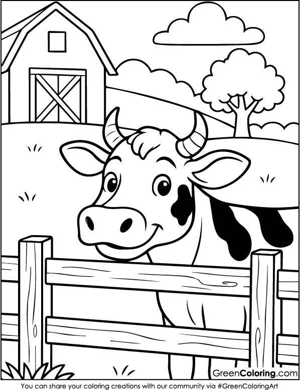 Cow Coloring Pages