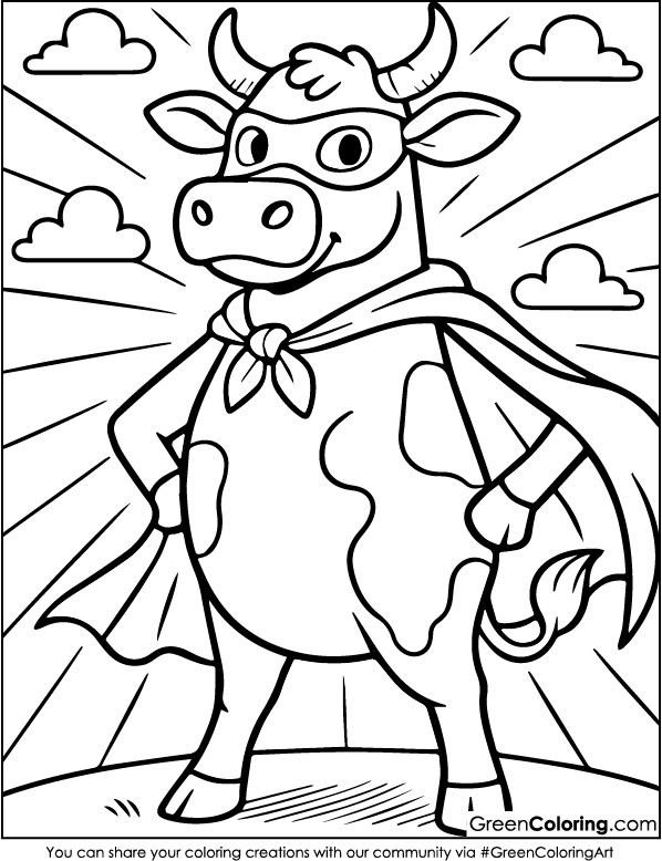 Cow Coloring Pages