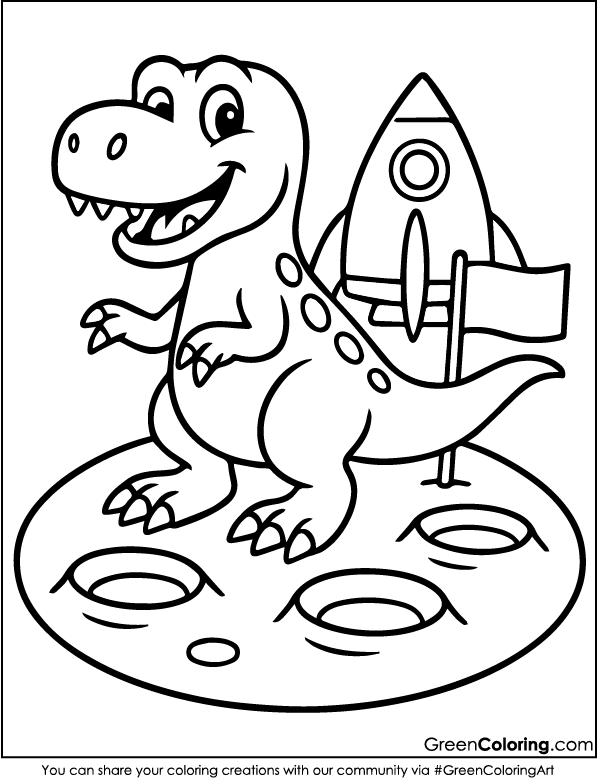 Download Dinosaur Coloring Page for Kids and Toddlers