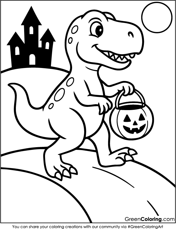 Simple Dinosaur Coloring Pages for Kids and Toddlers