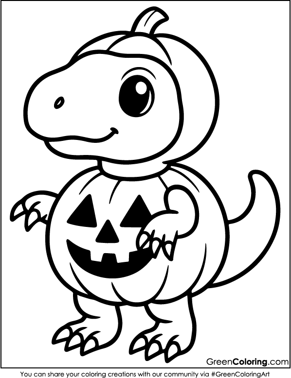 Simple Dinosaur Coloring Pages for Kids and Toddlers