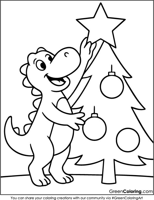Simple Dinosaur Coloring Pages for Kids and Toddlers