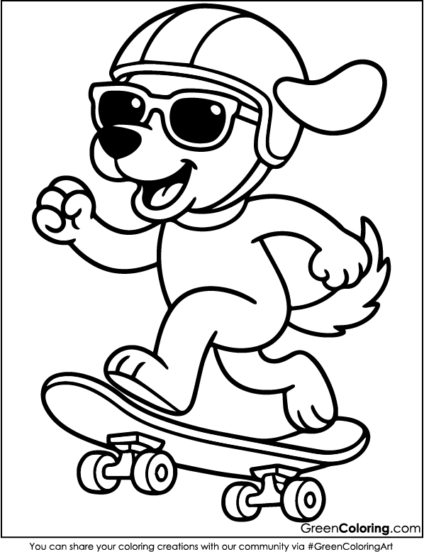 Download Free Printable Dog Coloring Sheet PDF