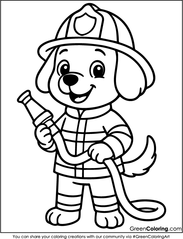 Download Free Printable Dog Coloring Page PDF