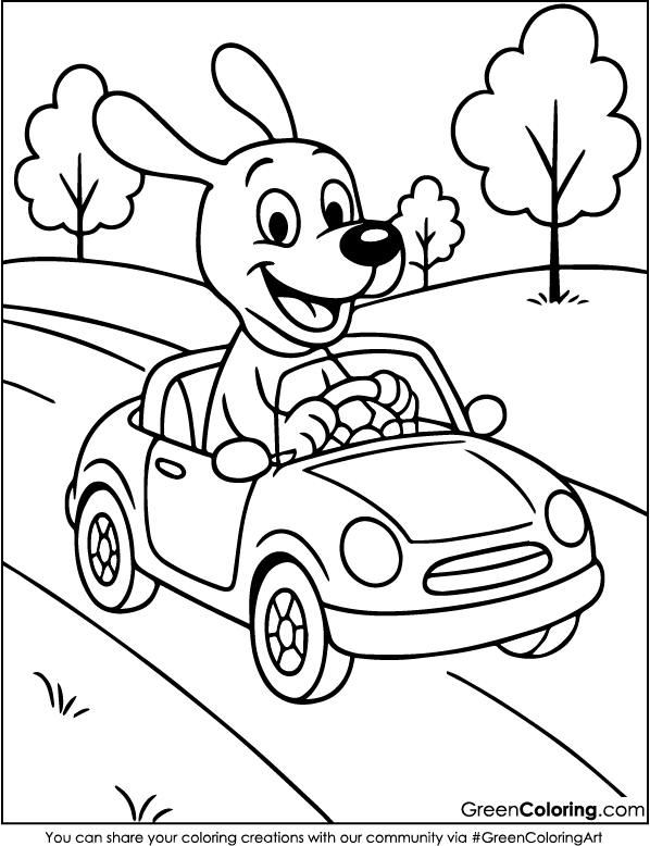 Download Free Printable Dog Coloring Page PDF