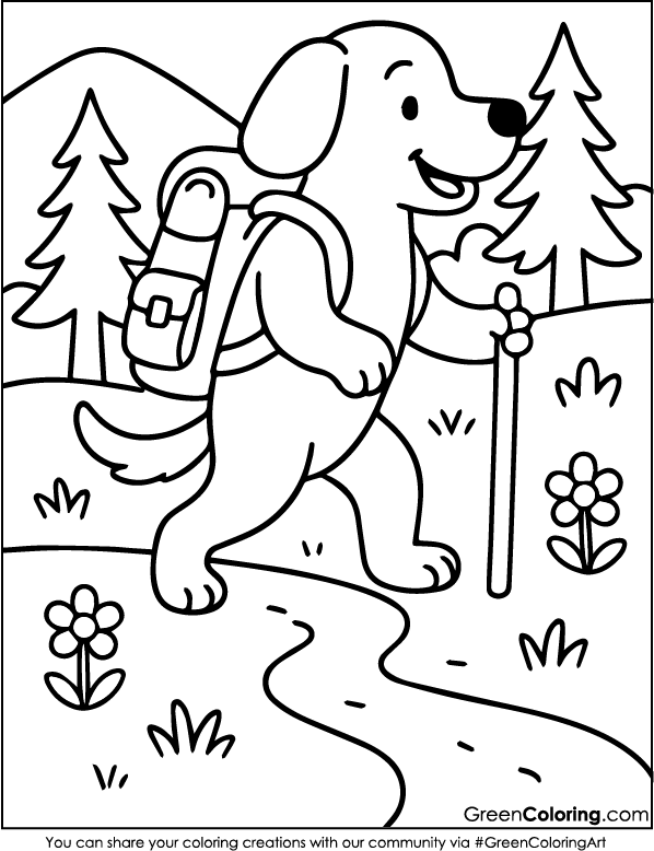 Download Free Printable Dog Coloring Pages PDF