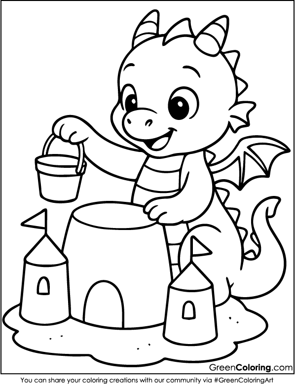 Free Dragon Coloring Pages PDF