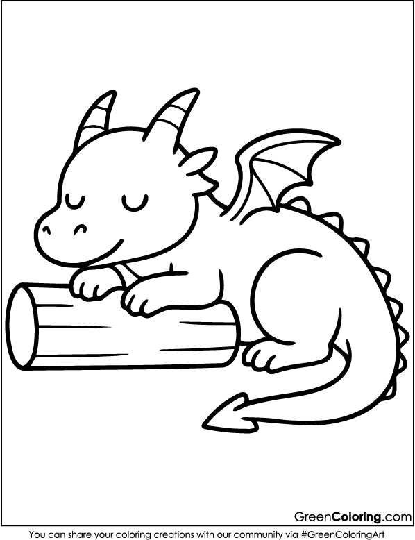 Free Dragon Coloring Pages PDF