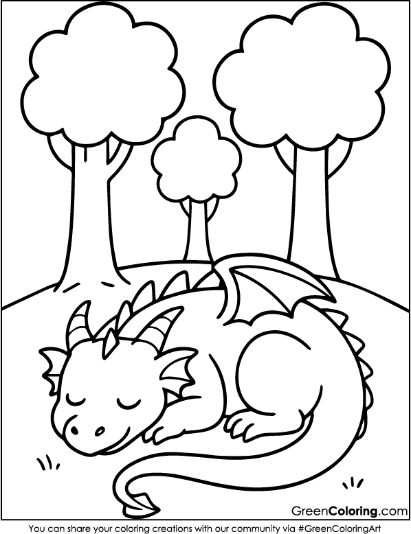 dragon coloring pages printable kids