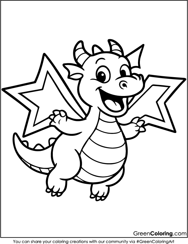 Free Dragon Coloring Pages PDF