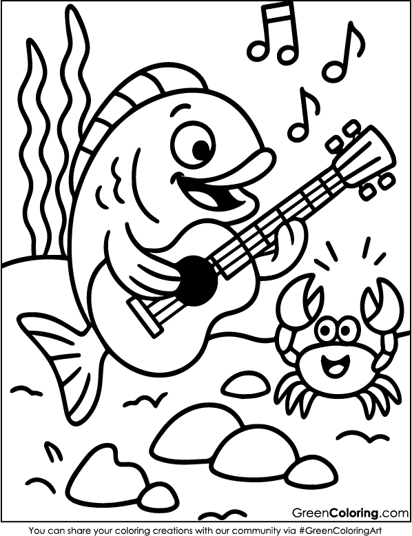 Printable Fish Coloring Sheets for Kids and Toddlers