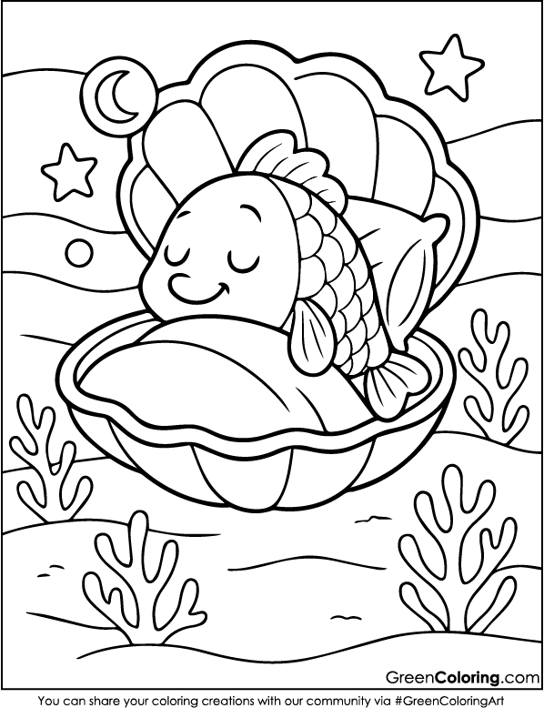Download Free Fish Coloring Pages PDF Printable
