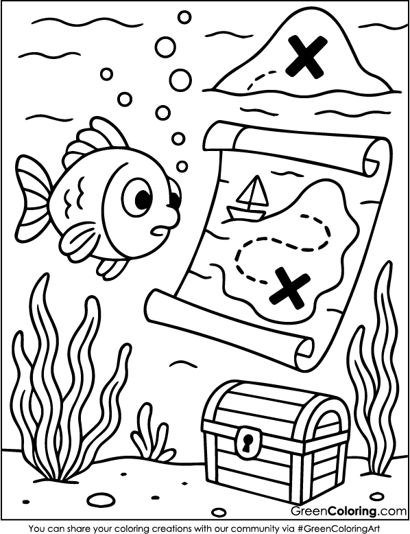 Download Free Fish Coloring Pages PDF Printable