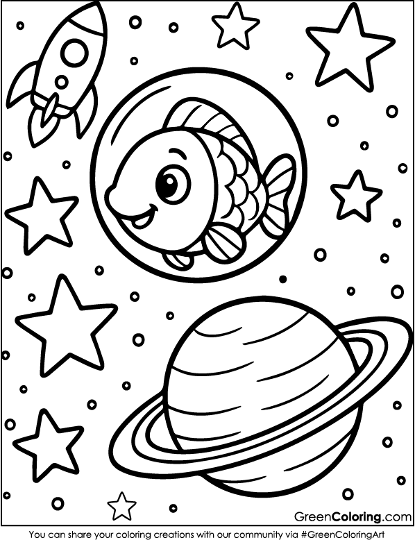 Printable Fish Coloring Pages for Kids and Toddlers