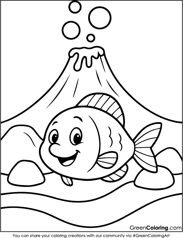 Printable Fish Coloring Pages for Kids and Toddlers