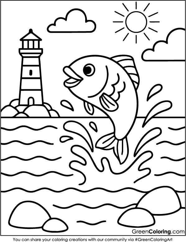 Printable Fish Coloring Sheets for Kids and Toddlers