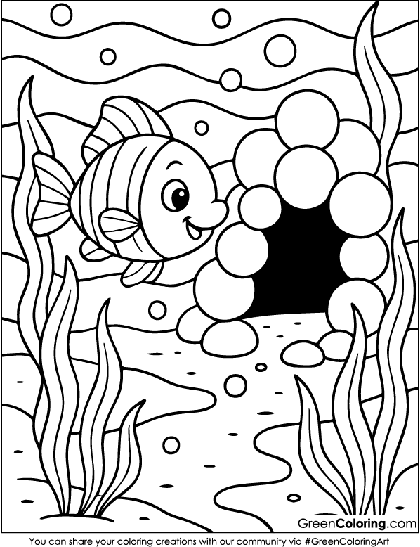Free Fish Coloring Pages PDF Printable