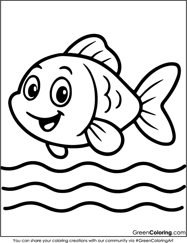Printable Fish Coloring Sheets for Kids and Toddlers