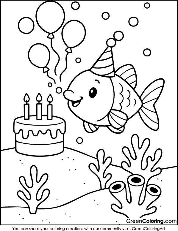 Free Fish Coloring Pages PDF Printable